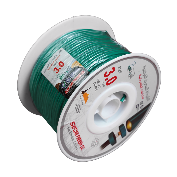 لفة سلك نحاس معزول 3 مم المصرية الفرنسية