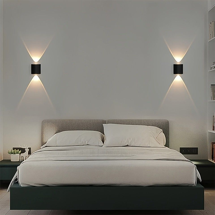 ابليك 2 عدسه اب  داون 2 وات up-down بلاستيك ورم warm