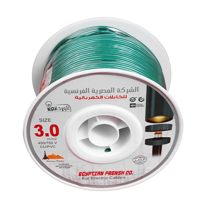 لفة سلك نحاس معزول 3 مم المصرية الفرنسية