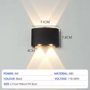 ابليك 2 عدسه اب  داون 4 وات up-down بلاستيك ورم warm