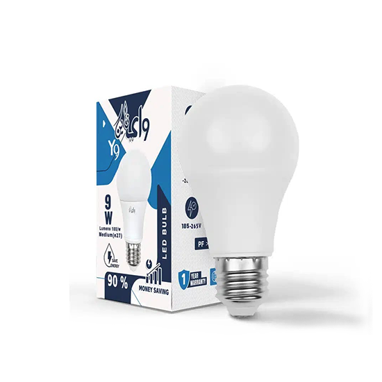 9-watt LED bulb, Y9, 12-month warranty 
