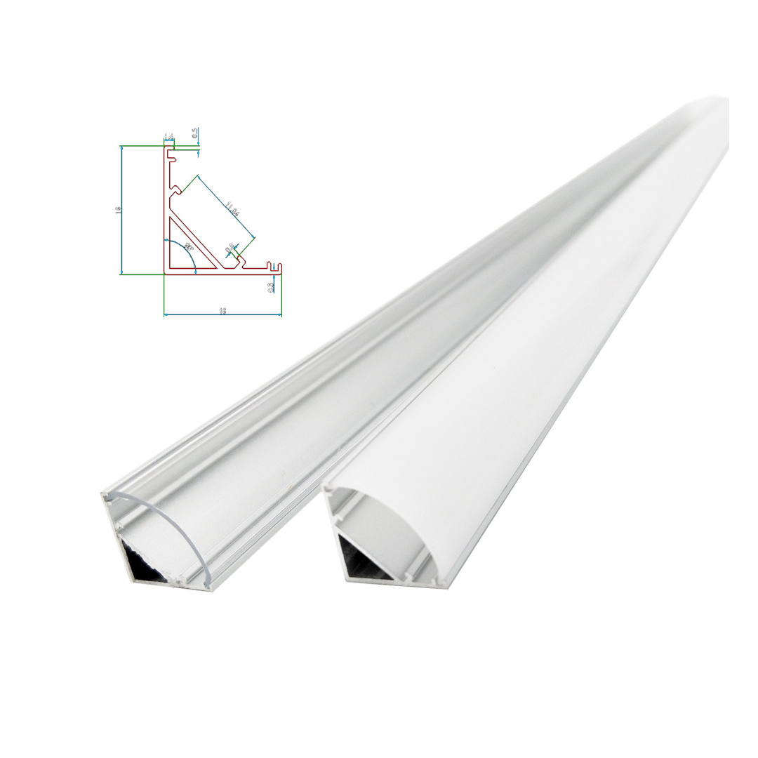 عود بروفايل المونيوم 1.5 سم زاويه - الورداني للإضاءة الحديثة