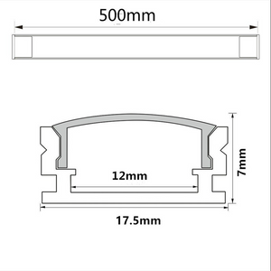 عود بروفايل المونيوم 1.7 سم 3 متر داخل مستورد - الورداني للإضاءة الحديثة