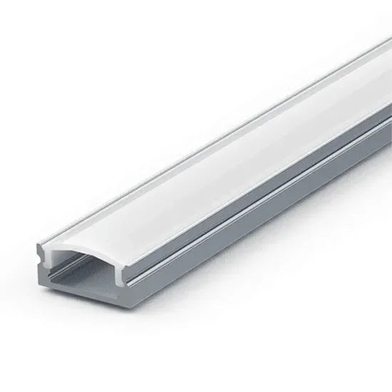 بروفايل ألمنيوم لشرائط LED بمقطع جانبي خارجي بعرض 1.7 سم وطول 3 متر
