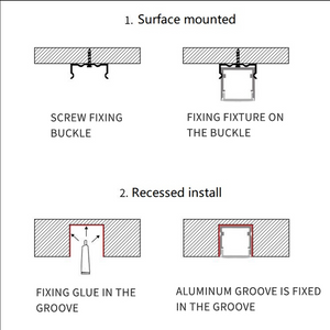 عود بروفايل المونيوم 1.7 سم 3 متر خارج مستورد خفيف - الورداني للإضاءة الحديثة