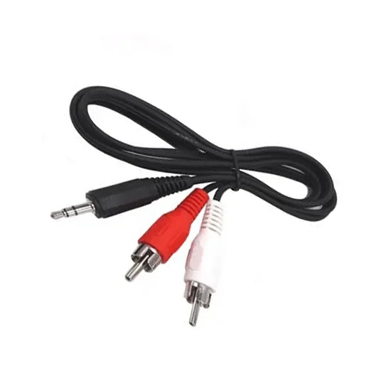 وصلة 2*1 لوكس: كابل 3.5مم إلى RCA أحمر وأبيض